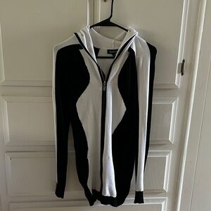 Bebe Monochrome Zip-Up Hoodie